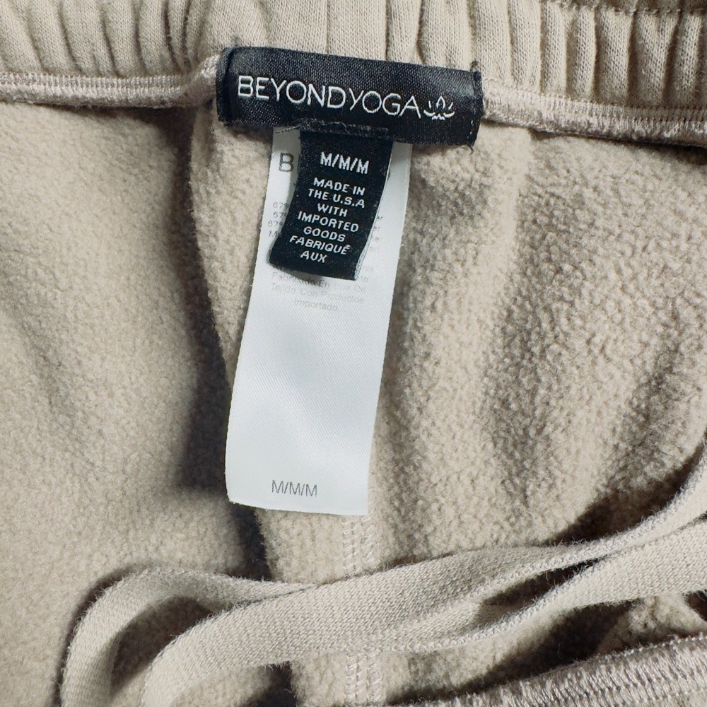 Beyond Yoga Polar Fleece Sweatpants Brown Medium‎ Cozy Girl Chic Lounge WFH Soft - Picture 4 of 6